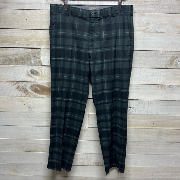 Nike Golf Tour Permormance Pants Mens 35x30‎ Gray Plaid Straight - Picture 2 of 12